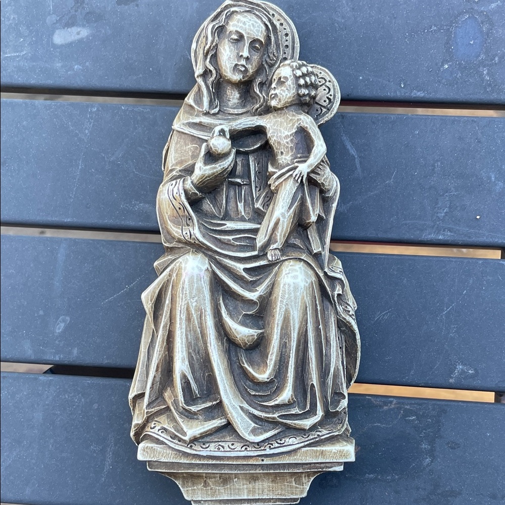 Antique Style Brown Religious wax Sculpture